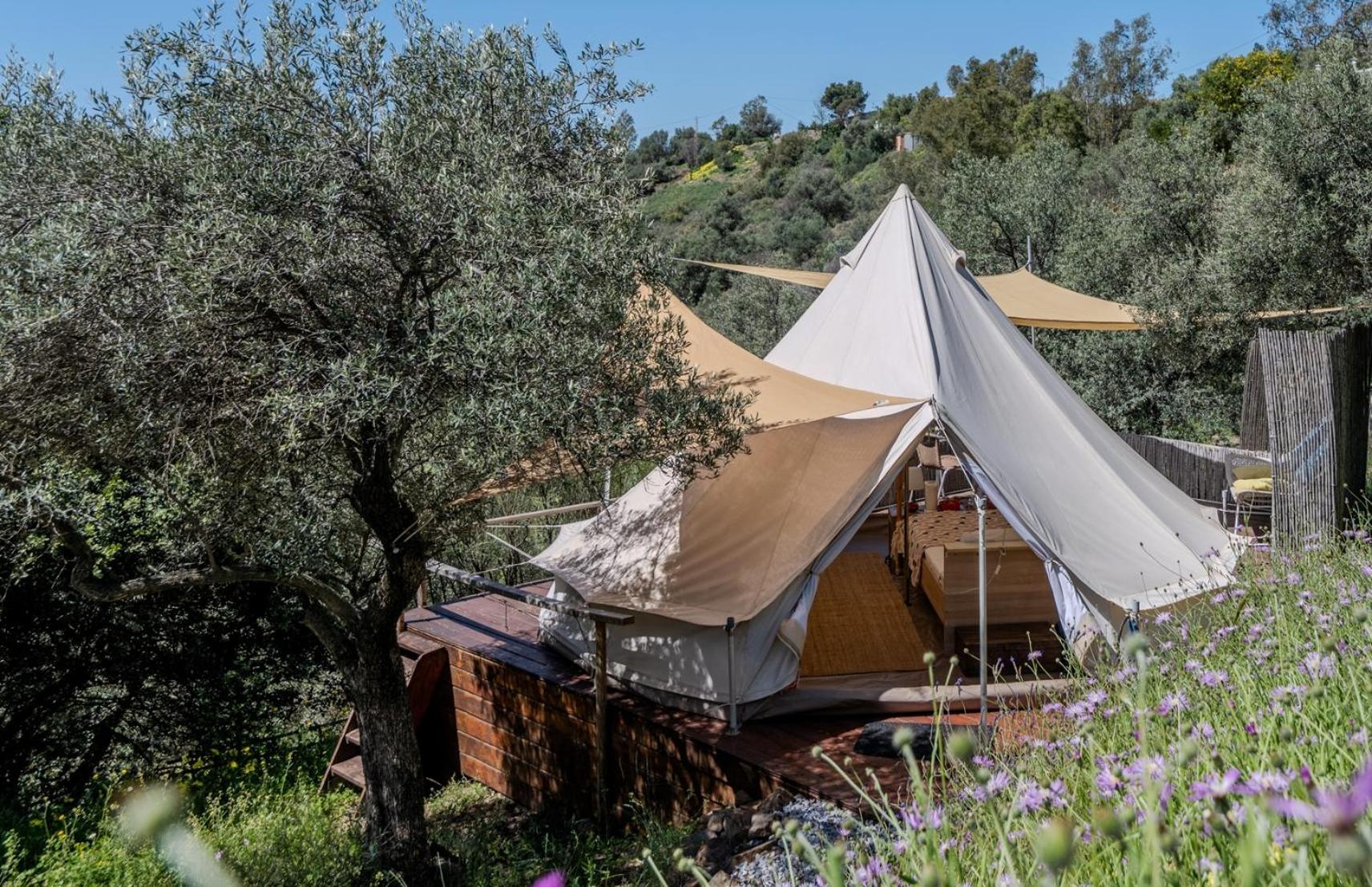 Campo Agave Luxury Tents Sayalonga Exterior photo